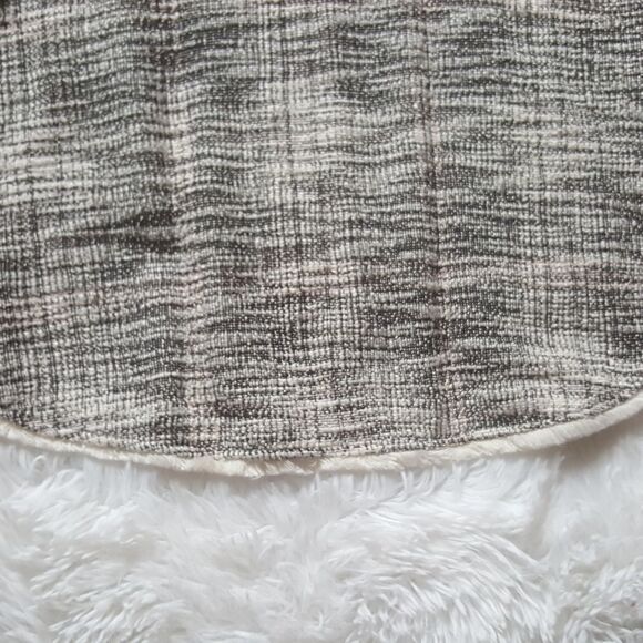 Anthropologie W5 Tweed Top Zipped Back Office Career Women’s Small Pink Gray - Picture 4 of 6